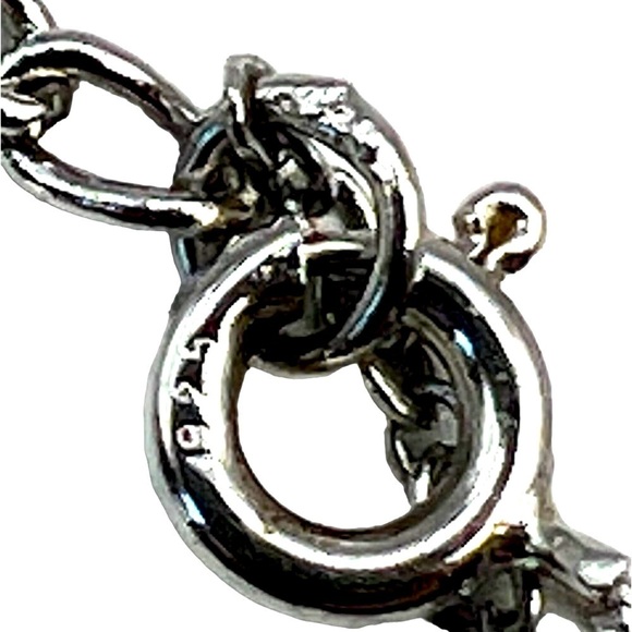 Sterling Silver & Amethyst Necklace With Double Pendants.  B26 - Picture 9 of 11